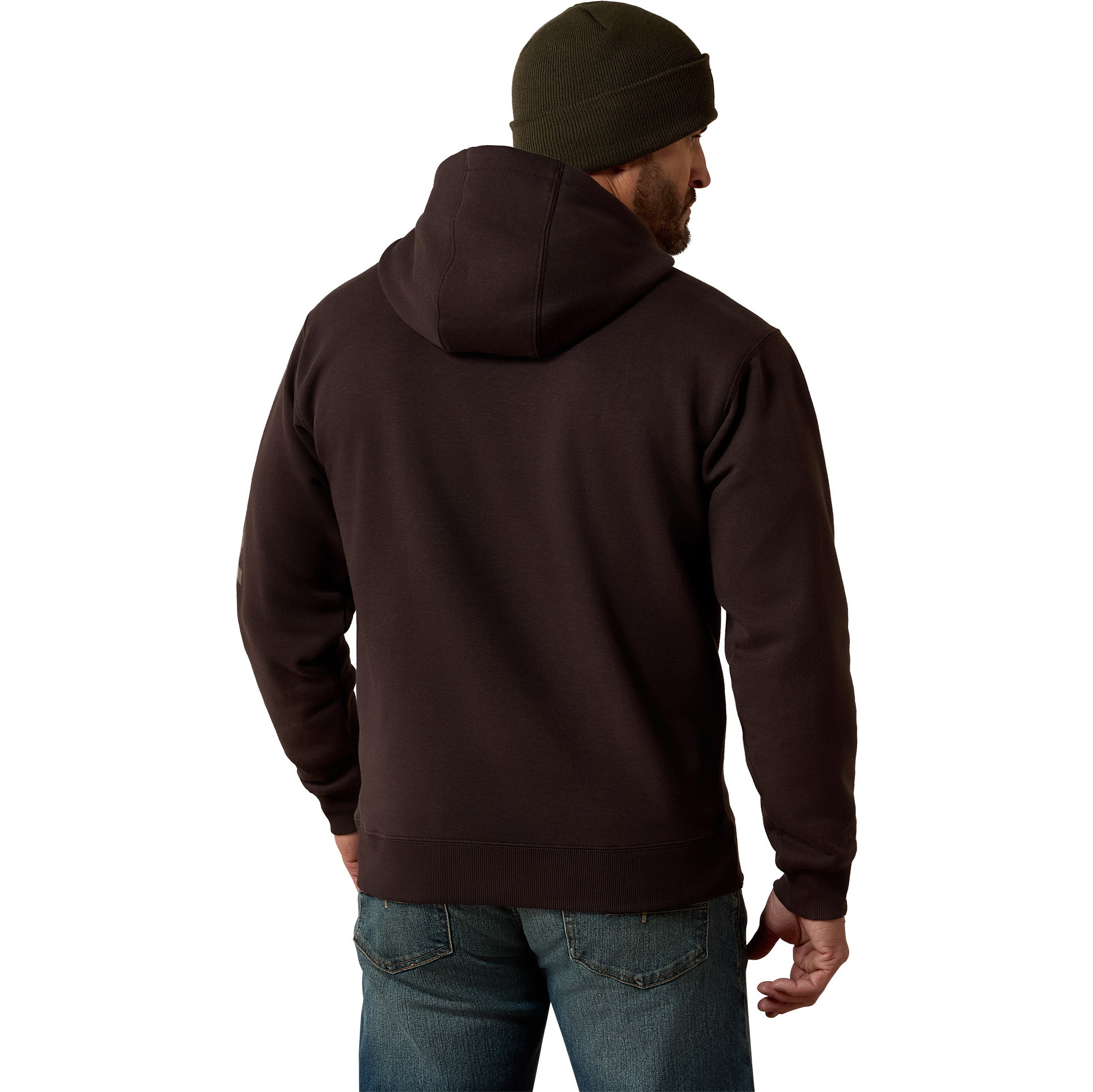 2026 Ariat Mens Rebar Lightweight Logo Hoodie 10079764 - Licorice / Canteen